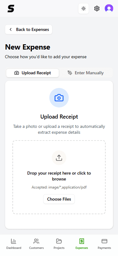 AI Receipt Scan Demo - Upload receipt and see parsed fields